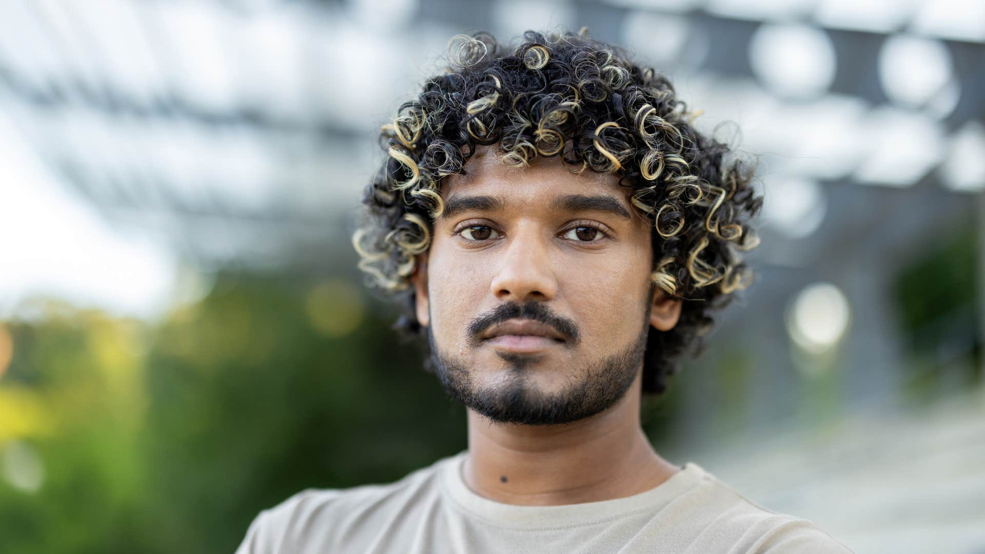 serious man looking at camera