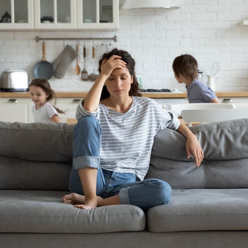 upset woman as husband doesn't get the mental load
