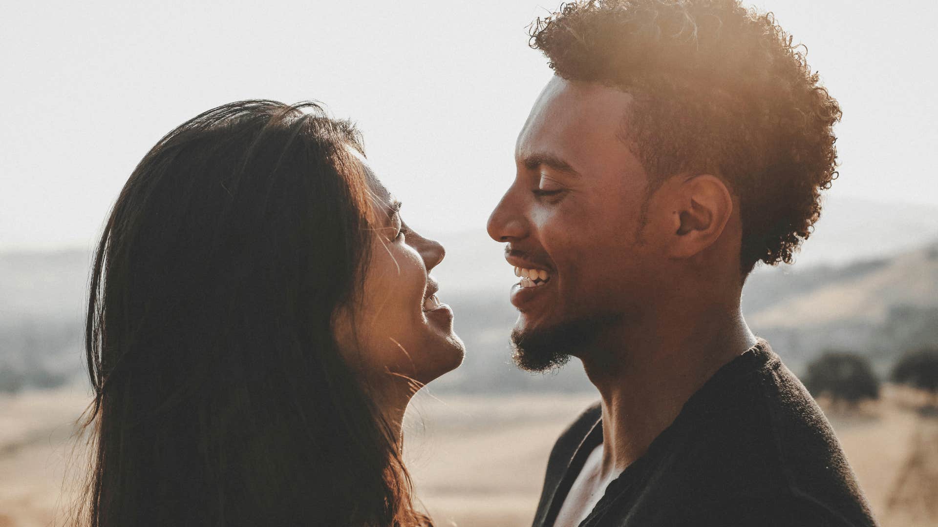 happy couple letting man make his own choices