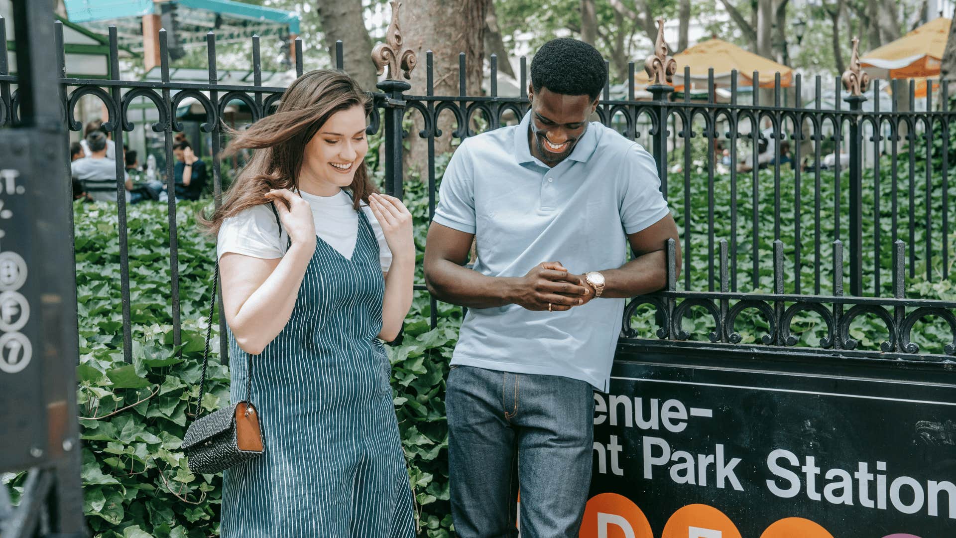 woman saying hello draws people in