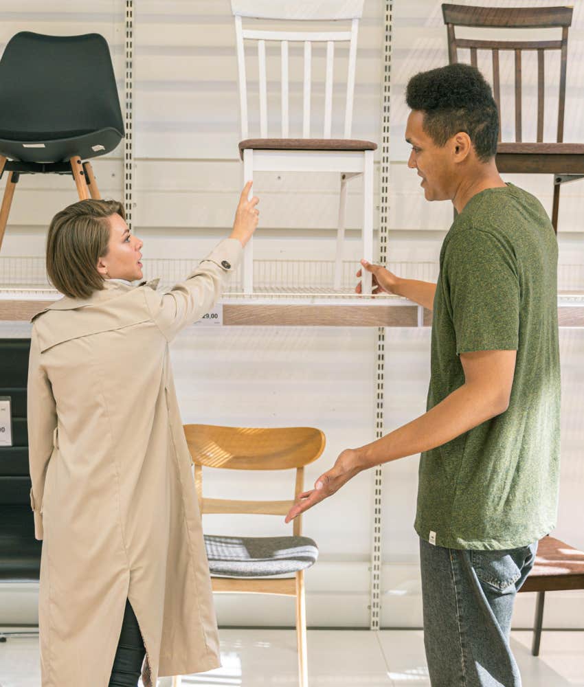 couple shopping at IKEA understand how effort is required in a relationship