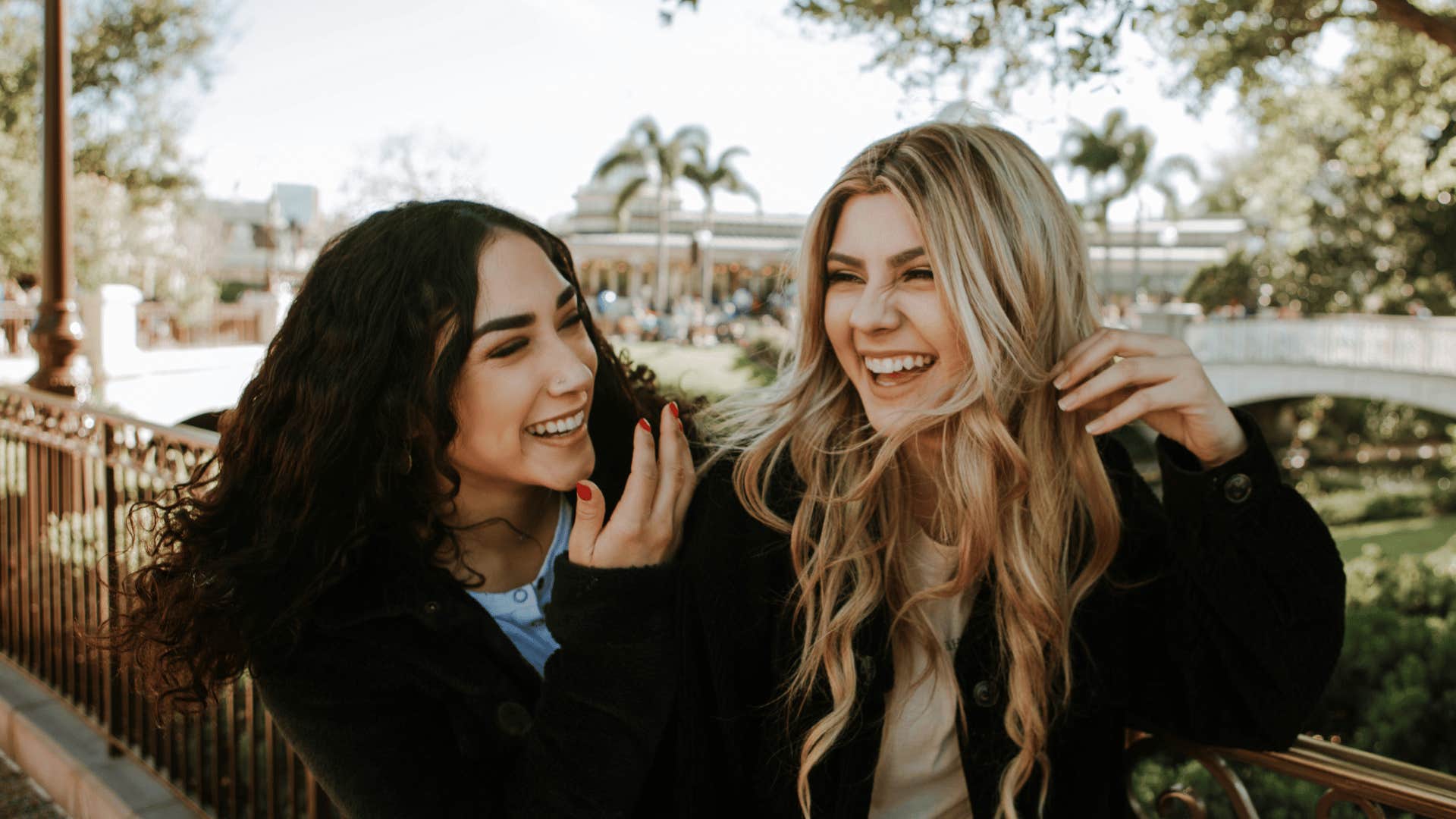 woman who is naturally irresistible listens to her friend