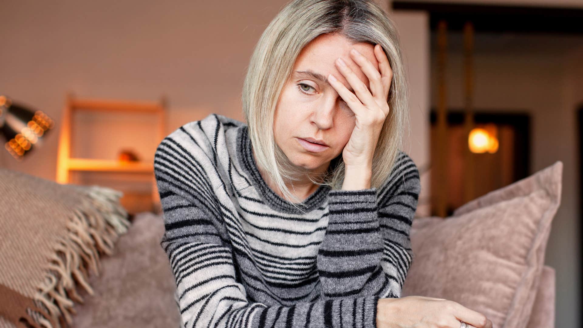 woman who doesn't like change looking stressed