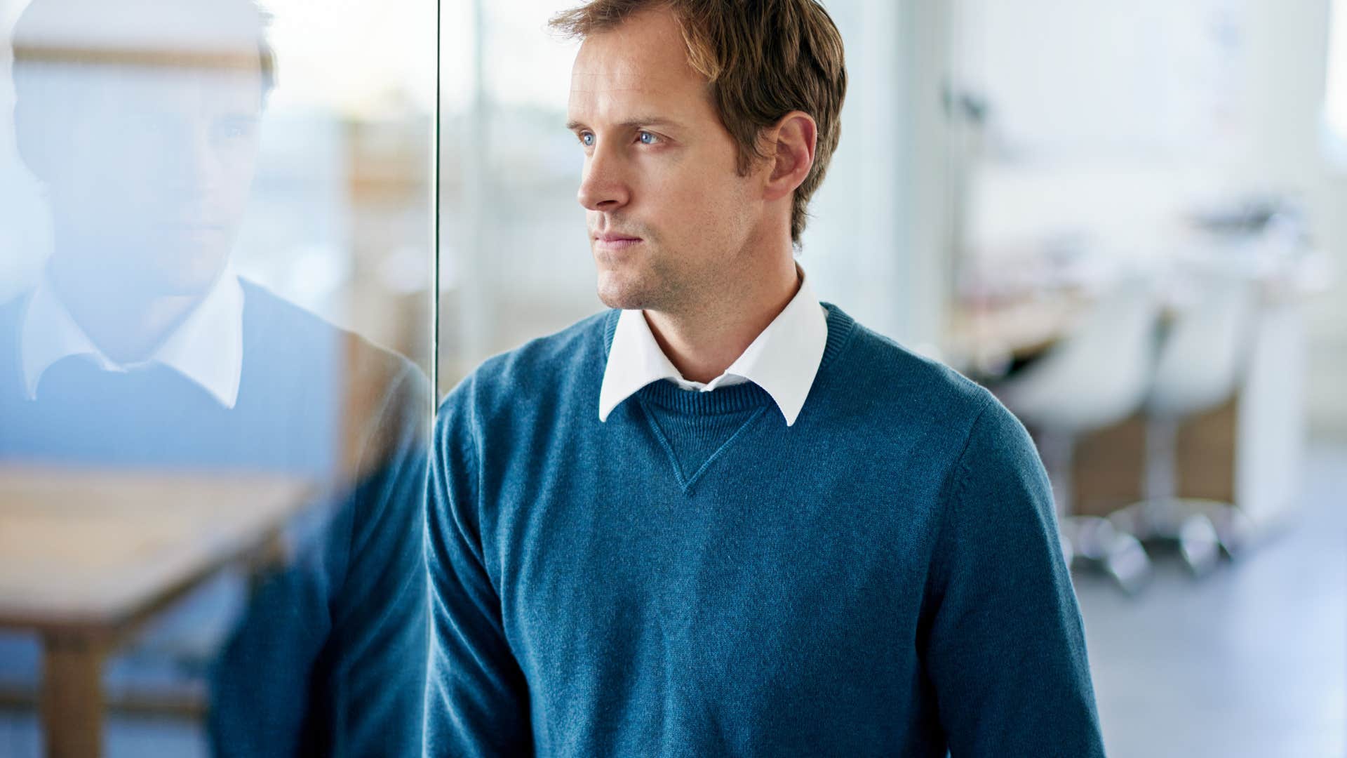 pensive man letting fear stop him from trying new things
