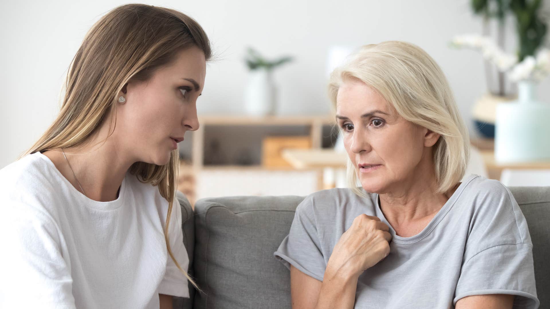 a woman talks to her mother about how she never gave her the emotional support she needed growing up
