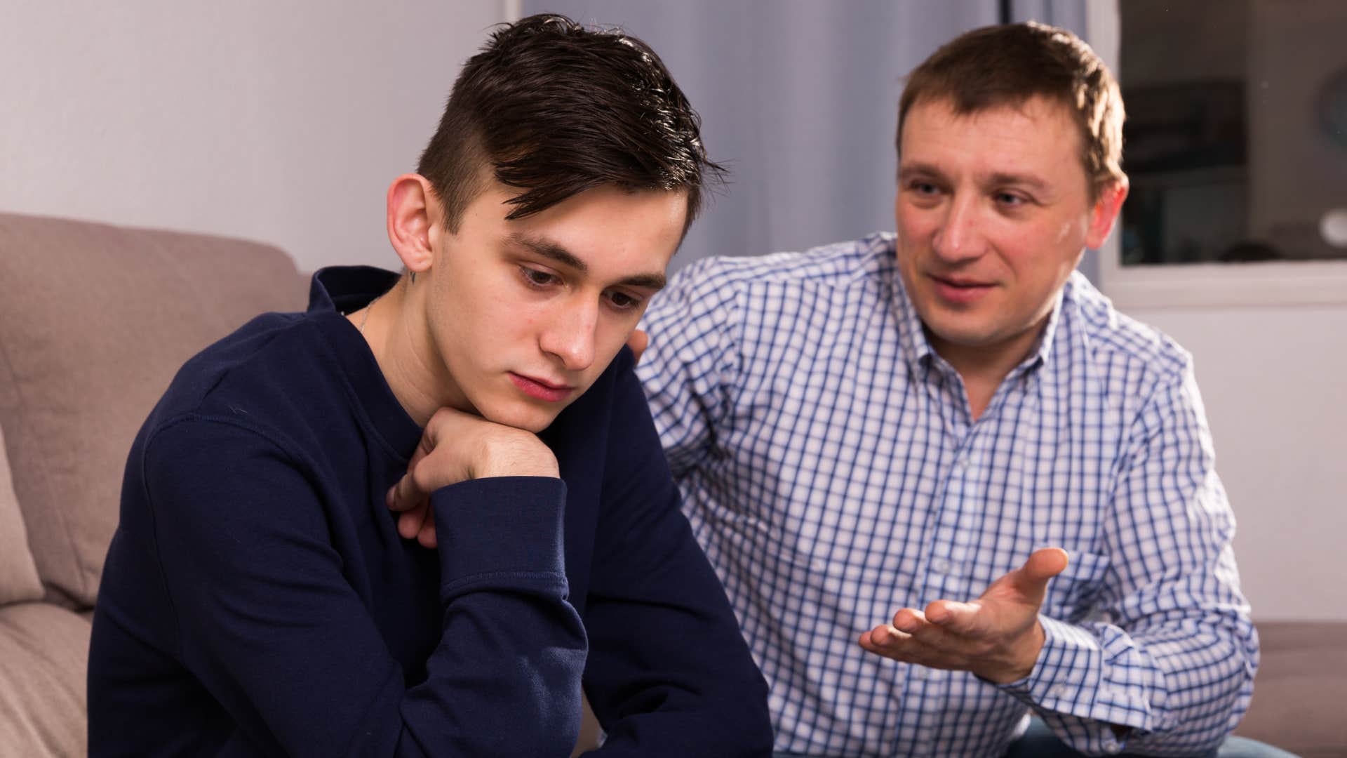 a father tries telling his son that he does not agree with how he identifies himself