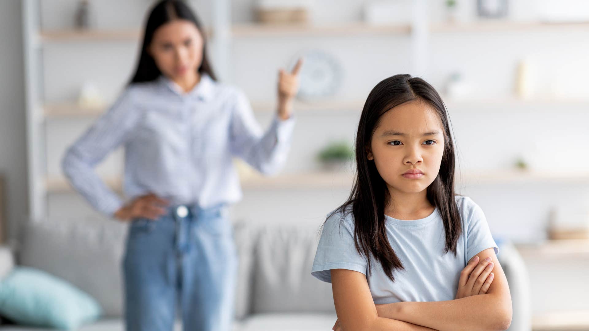 narcissistic mom telling her child shes not worth spending time with