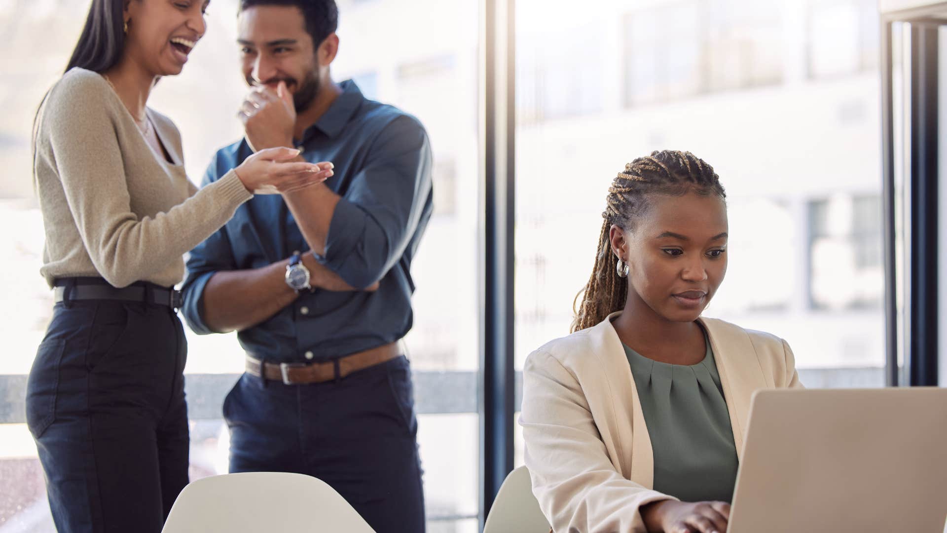 woman who feels embarrassed after talking to condescending person
