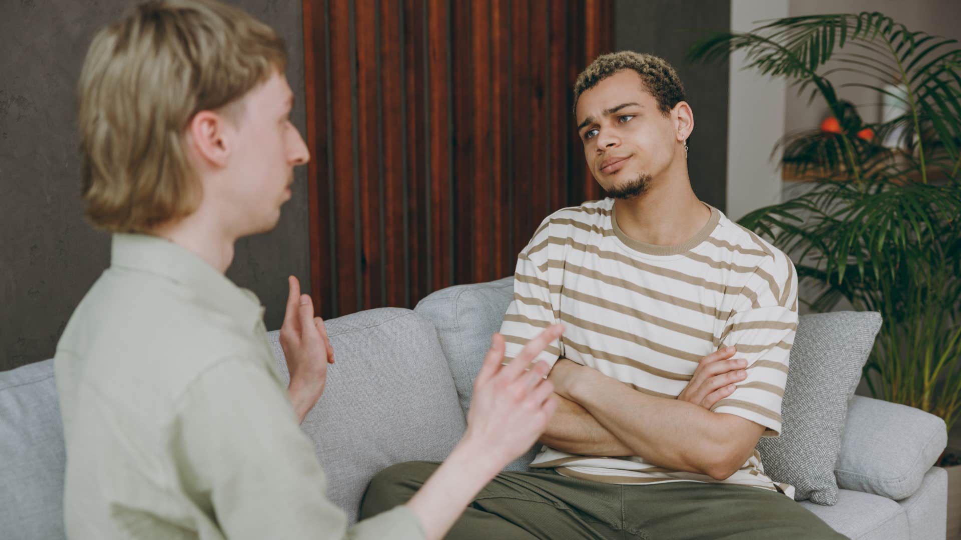 a man calls out another man for being disrespectful