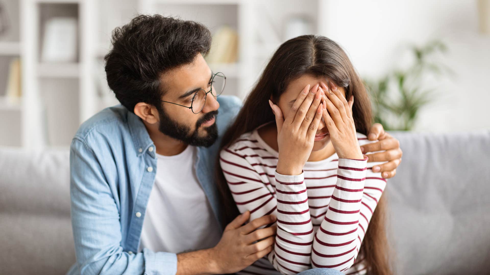 Loving couple recognize mistake
