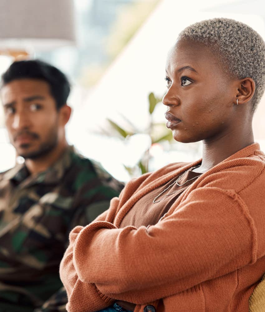 Unhappy woman feels unheard