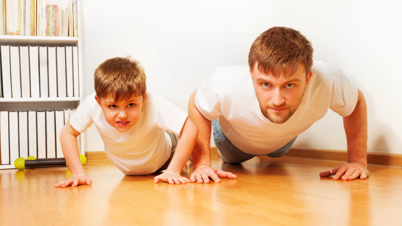 Dad Makes His Son Do Push-Ups As Punishment Dad Makes His Son Do Push-Ups As Punishment