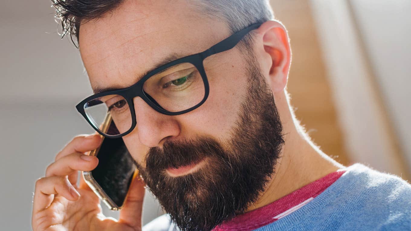 Why Does It Take So Much Emotional Energy Now Just To Make A Simple Call To A Friend? Man uses emotional energy to call a friend.