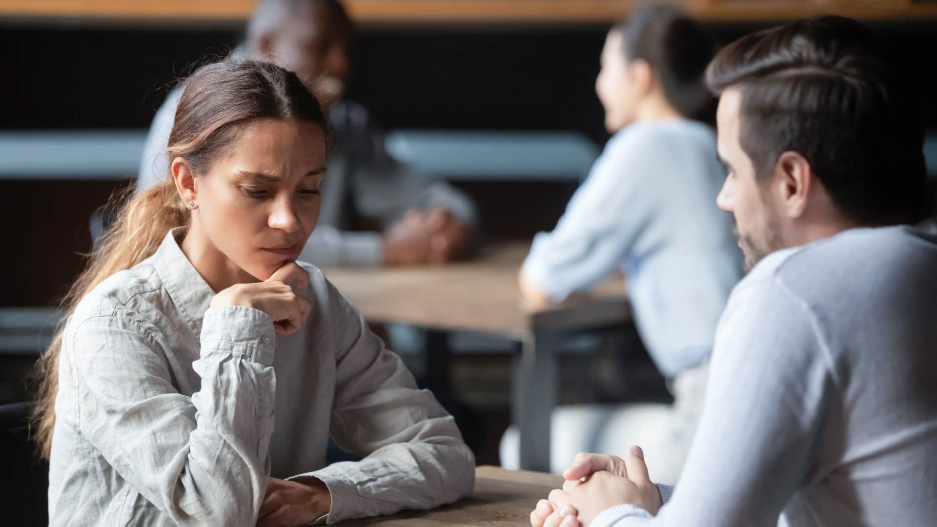 Anxious woman has affair