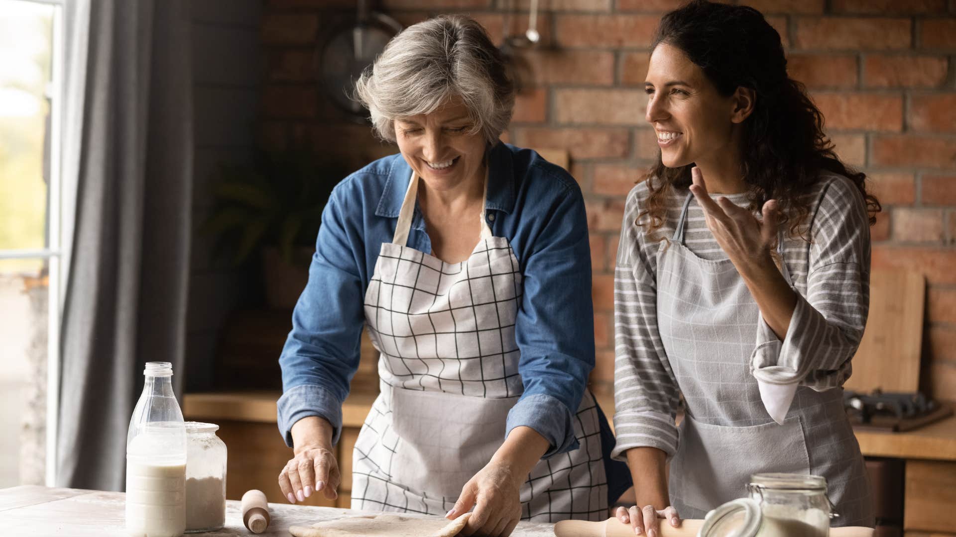 family cooking together