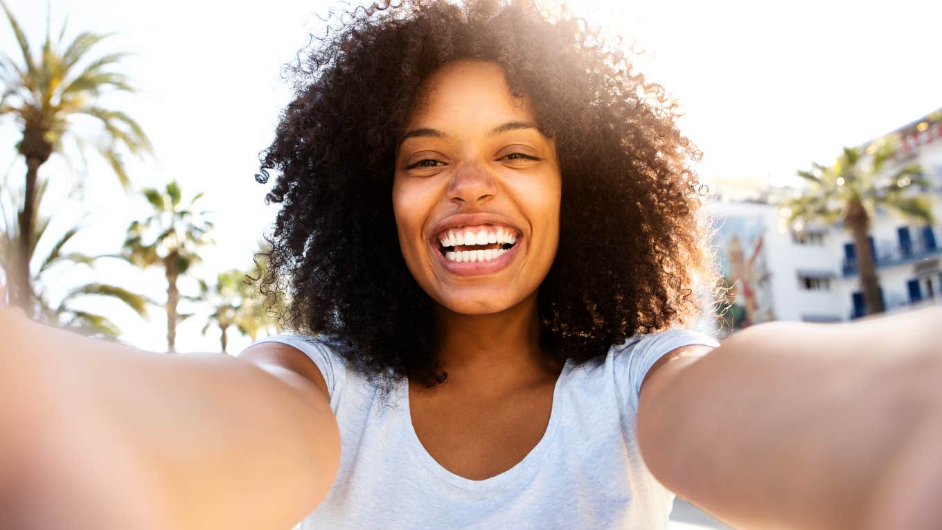 If You Want To Feel Lighter, Start Doing The Things Happy People Do On A Regular Life Happy person who feels lighter than others.