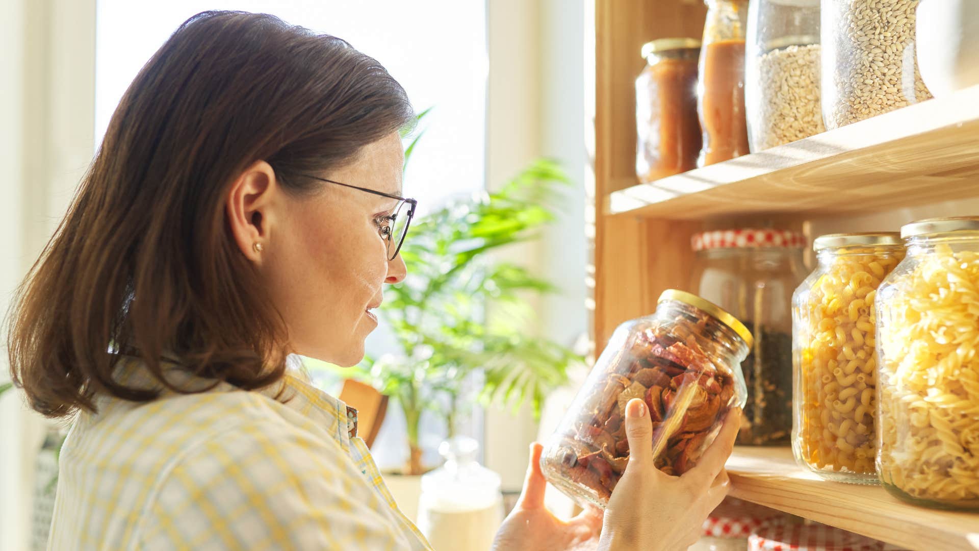 a wife has kept a secret pantry of perishable foods to save money