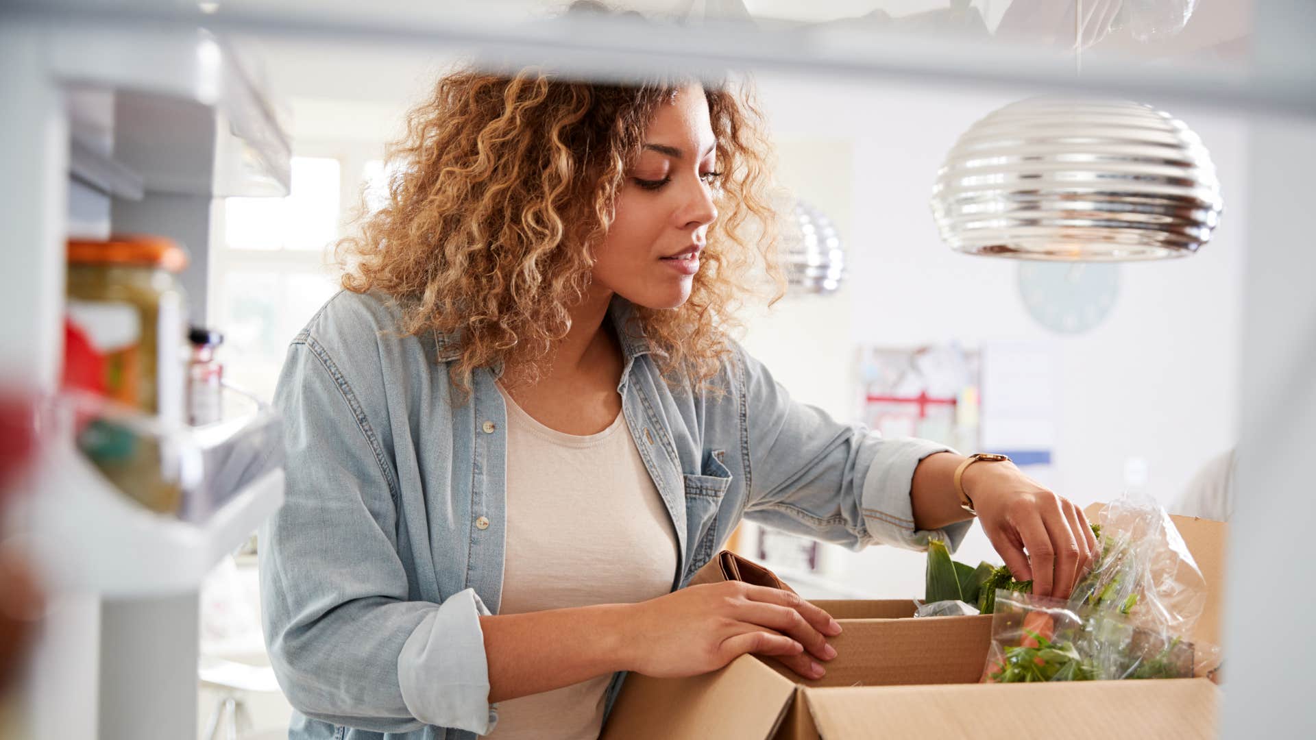 a wife skims from the budget of her groceries to save a little bit of money