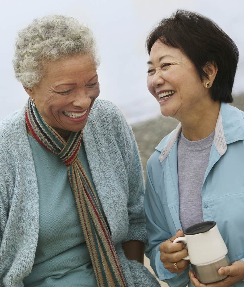 Two compassionate people enjoy good life