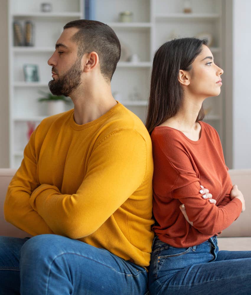 man refuses cold shoulder woman