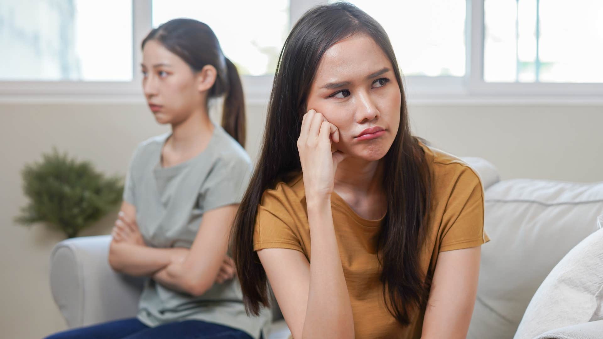 two sisters avoid conflict with each other because that is how they were raised