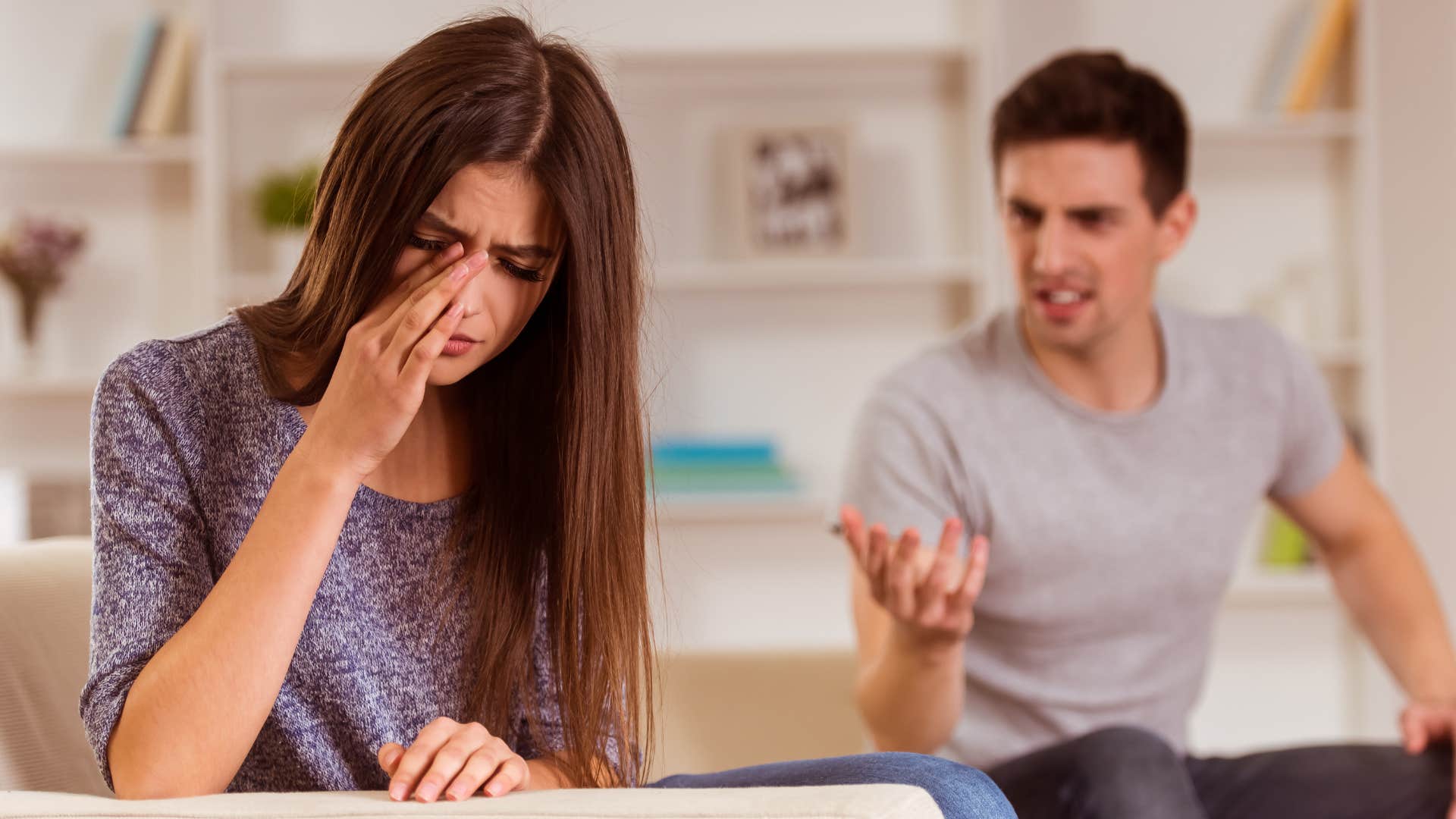 a woman has issues setting boundaries with her boyfriend because of how she grew up