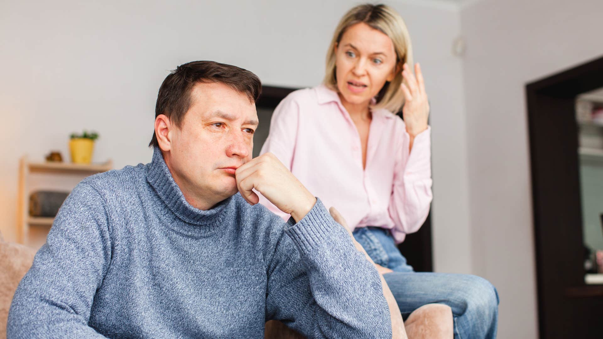a man struggles with expressing himself emotionally to his wife because of how he grew up