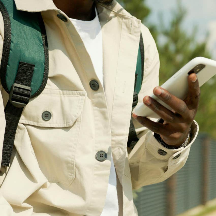 man who is on his phone