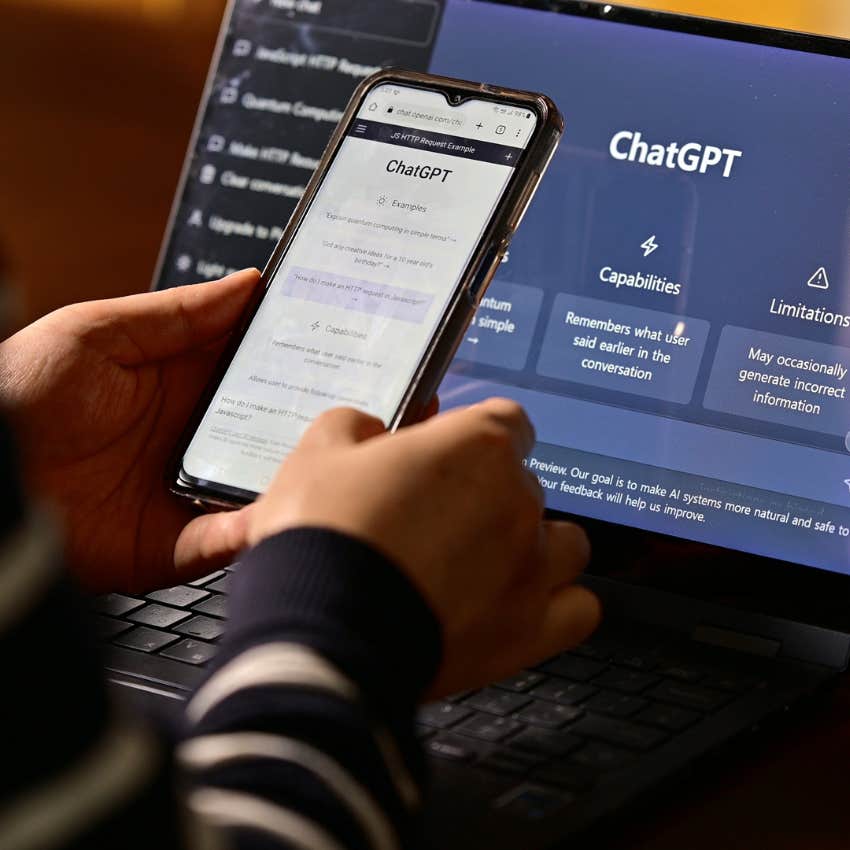 woman using chatgpt as it inspires cults and new religions