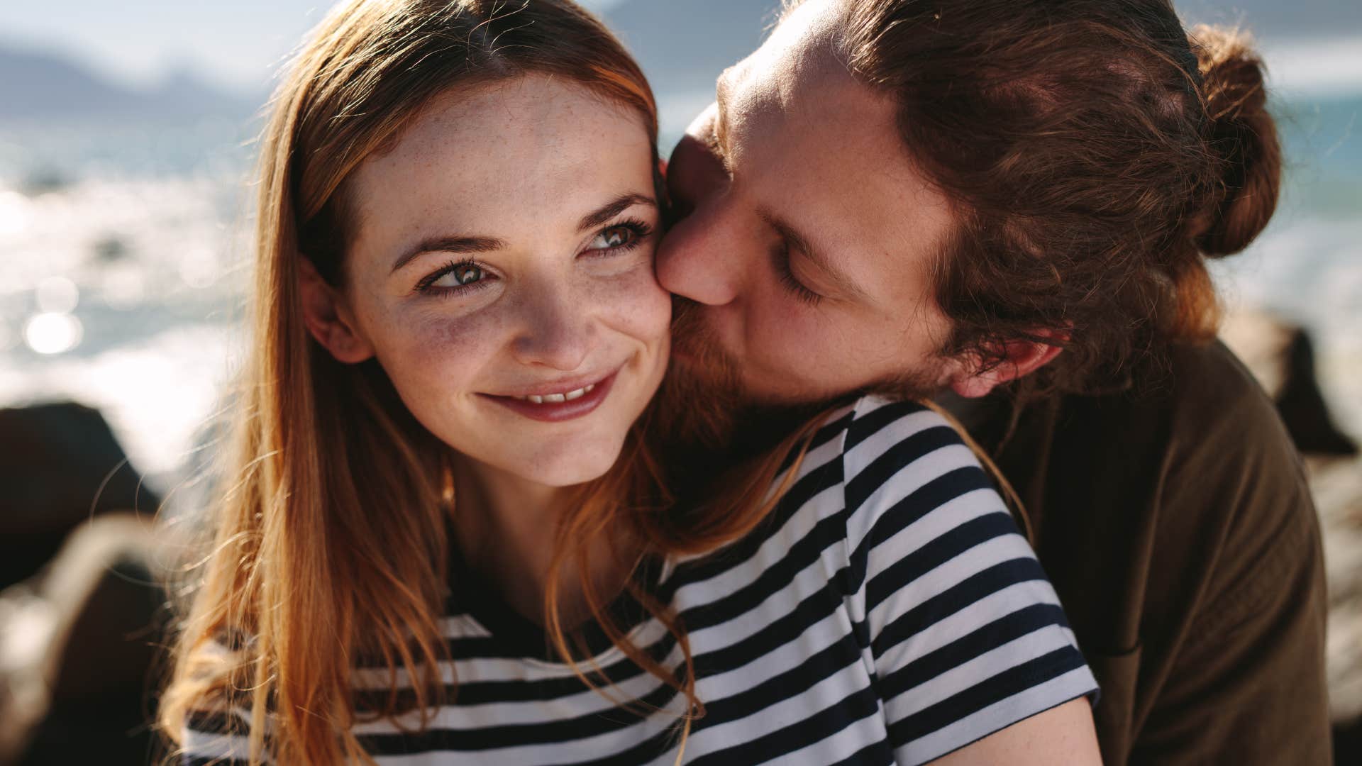 husband who is still attracted to his wife shows her by initiating physical contact