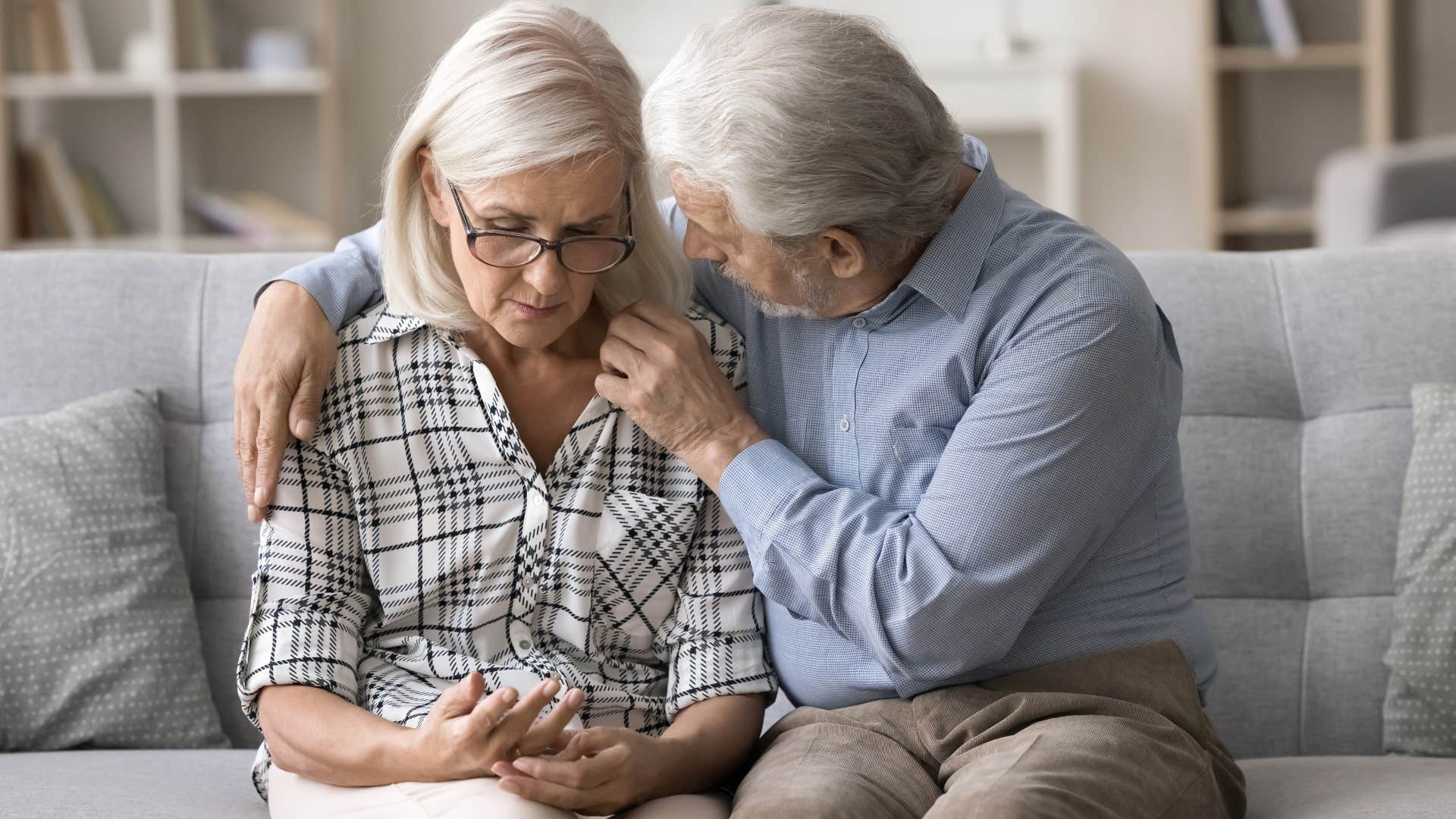 Man saying "What can I take off your plate?" to his wife.