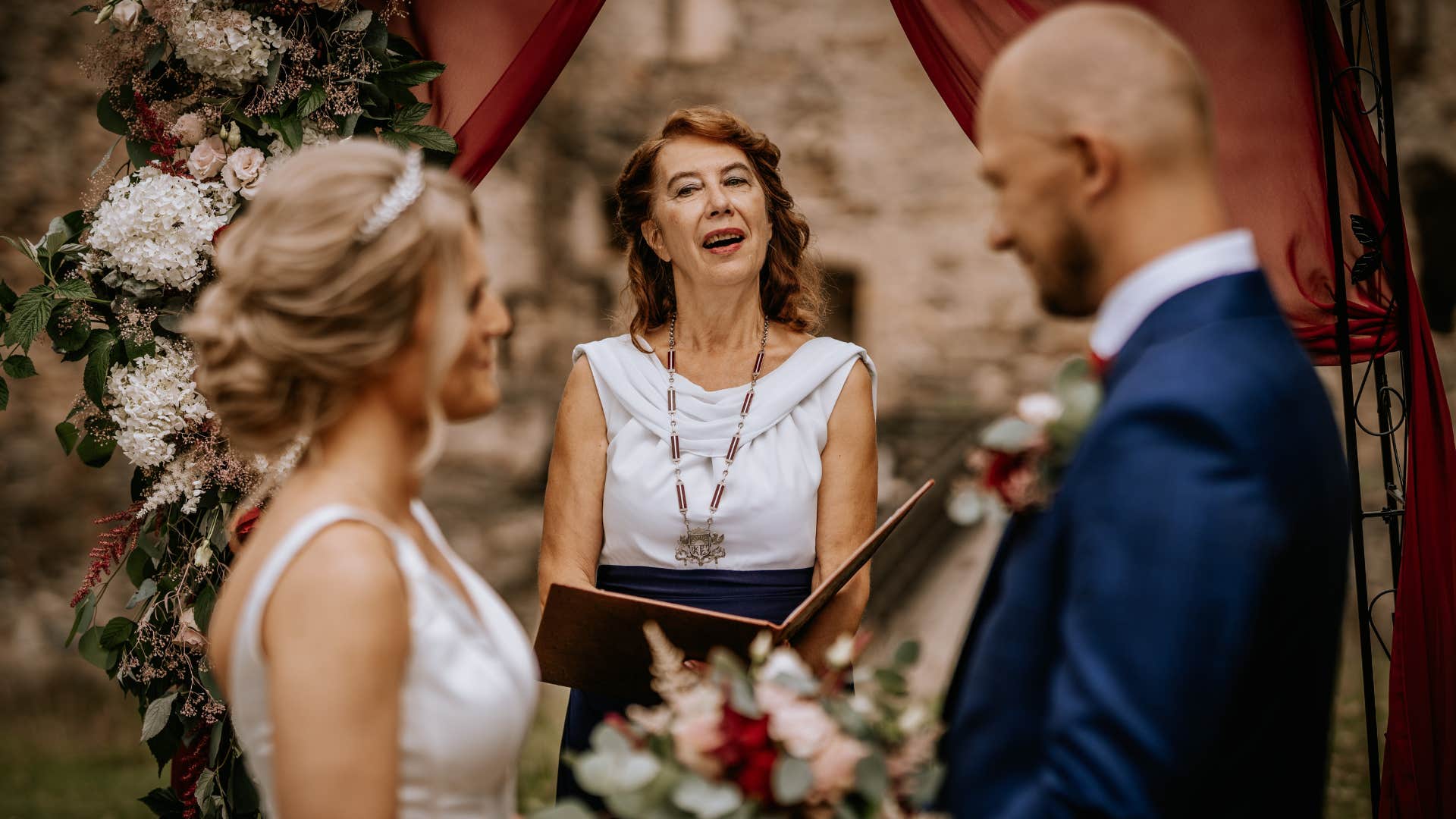 people who truly love each other as they make the vow of appreciation