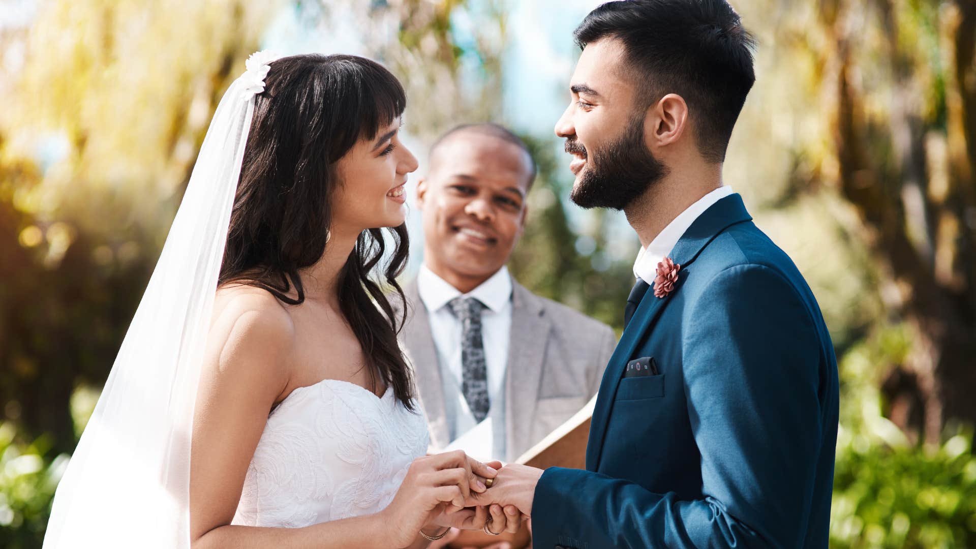 people who truly love each other as they make the vow of responsibility