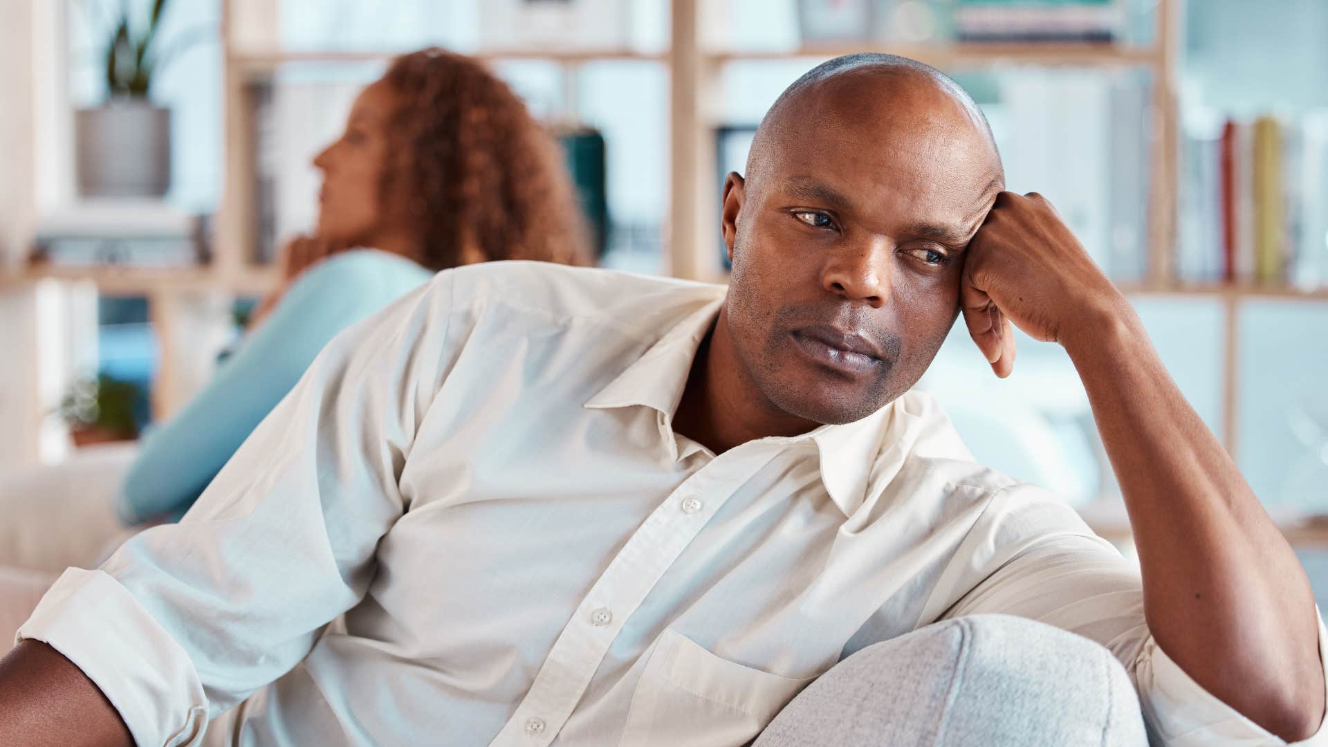 man who has lost respect for woman as he is irritated by her