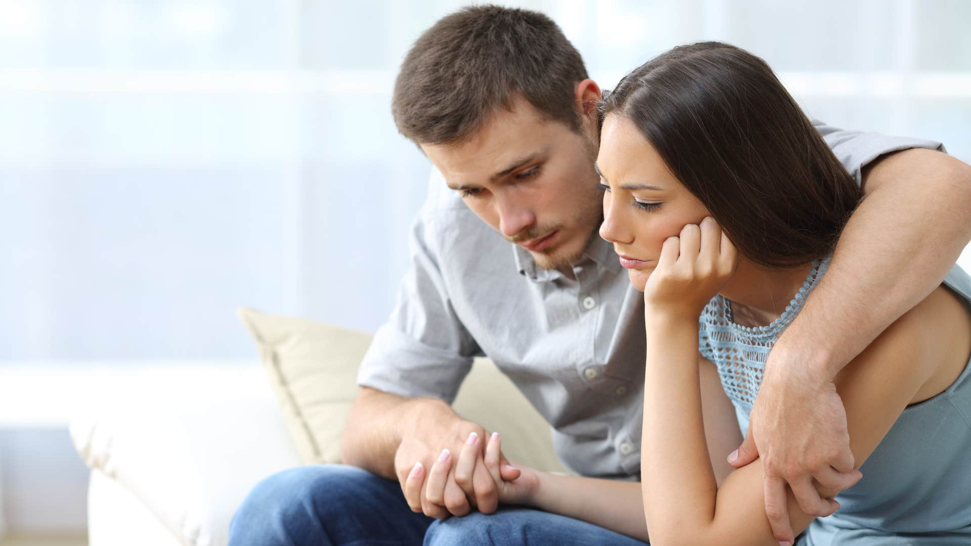 a couple feel mutually drained in their relationship