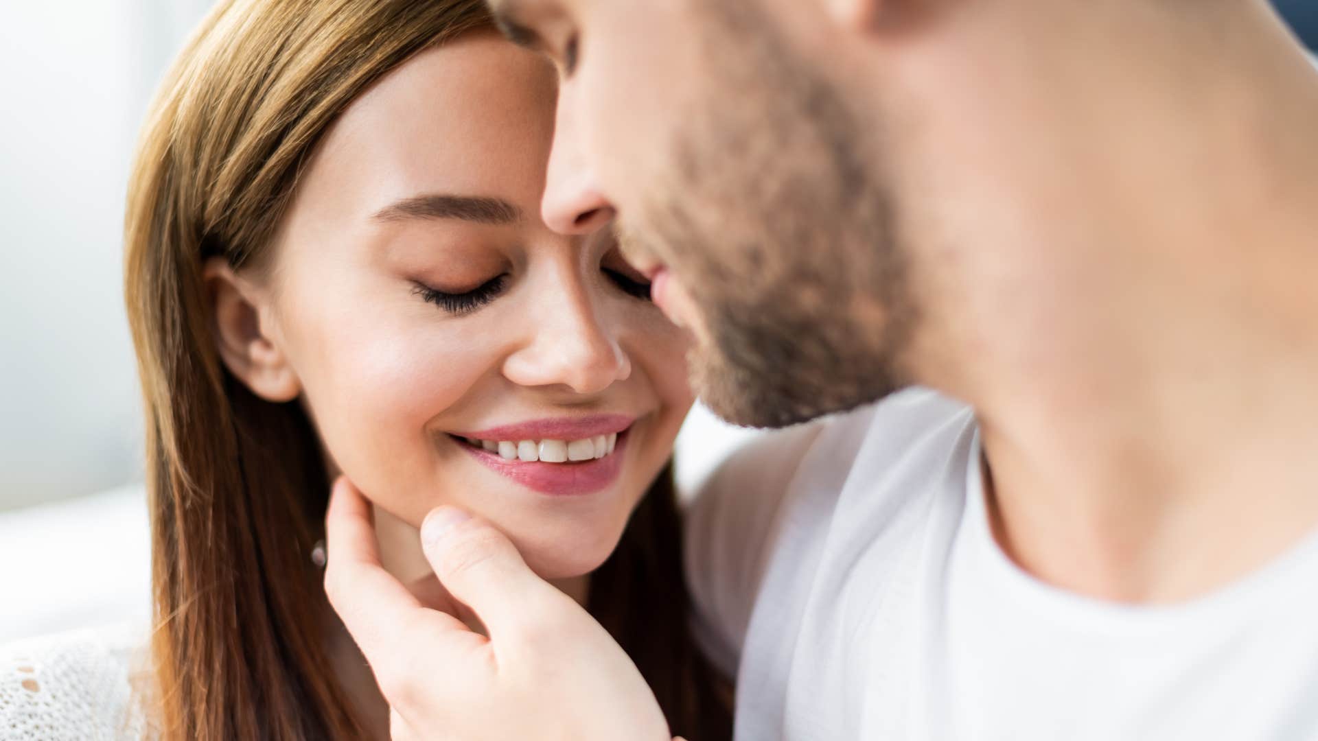 woman with man who truly loves her from the depths of his soul as love cures headaches