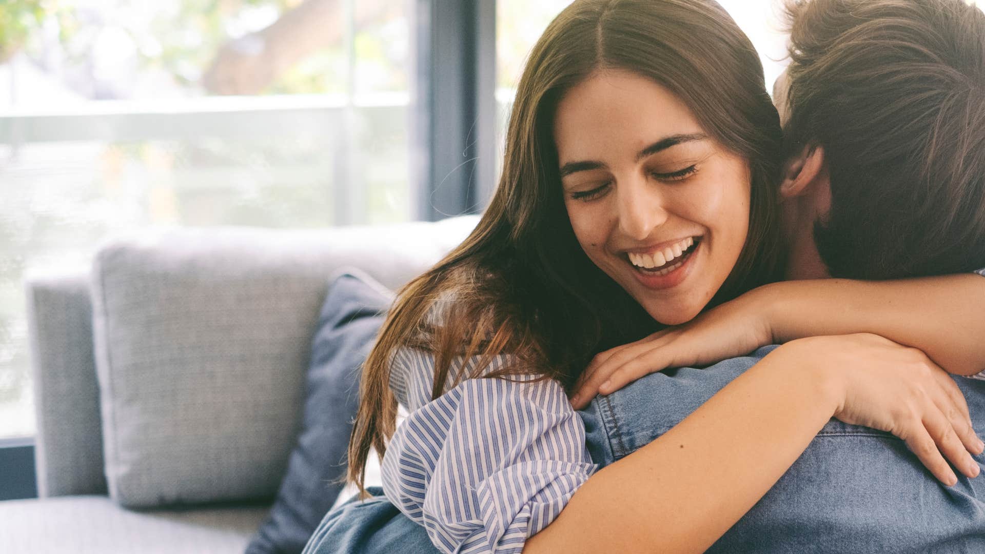 woman who feels loved from a person and feels empowered
