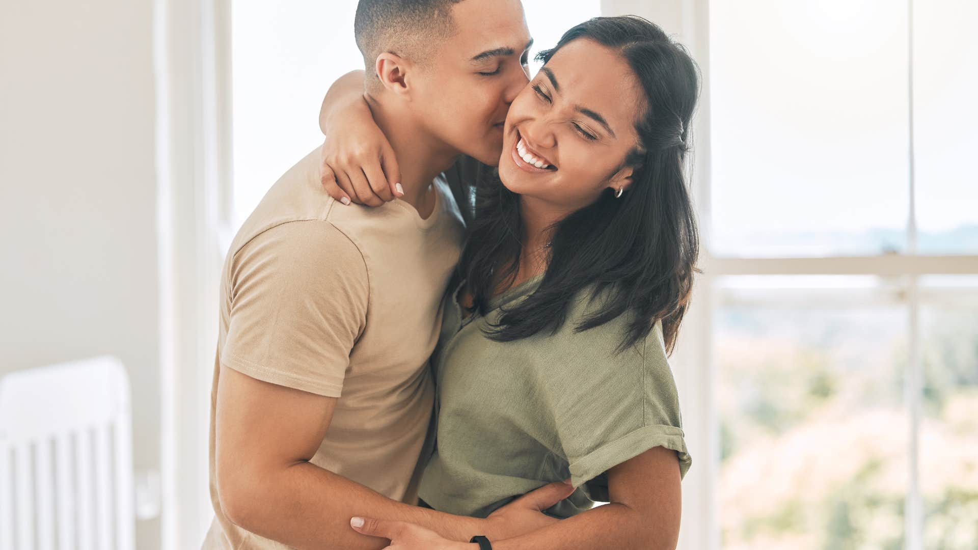 woman who is truly loved by a person as she expresses compassion