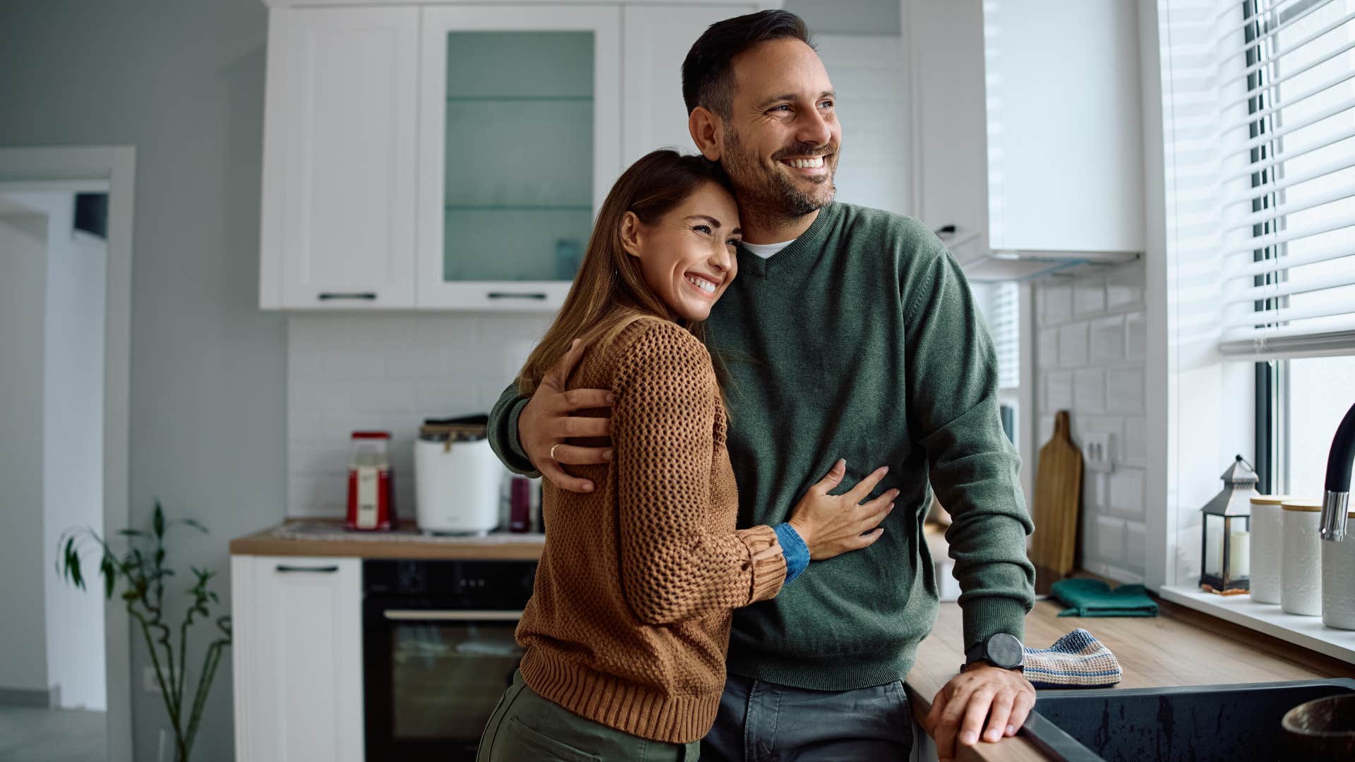 woman who is loved by a person who makes her feel secure