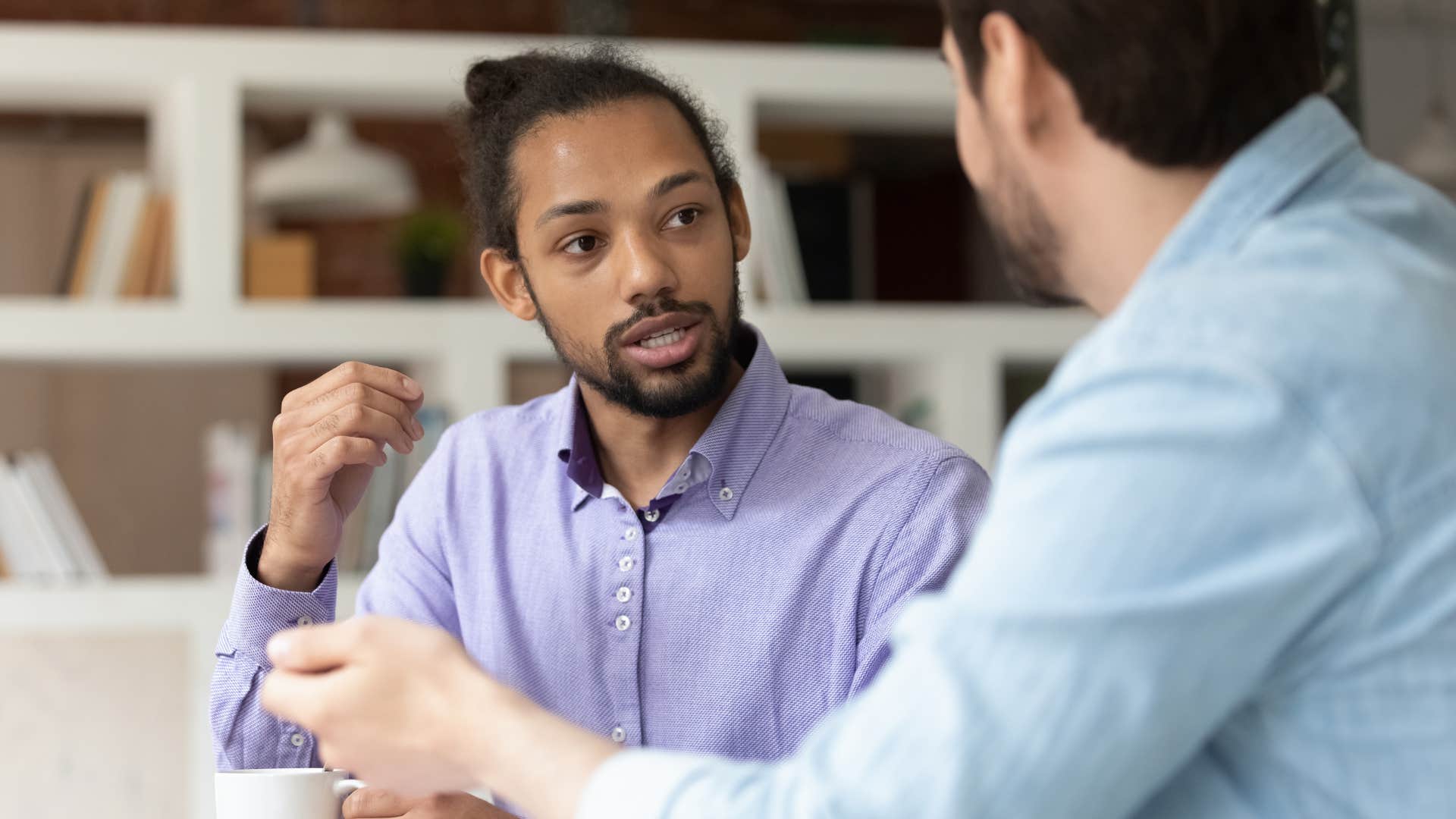 a man asks his friend why he always needs help from others