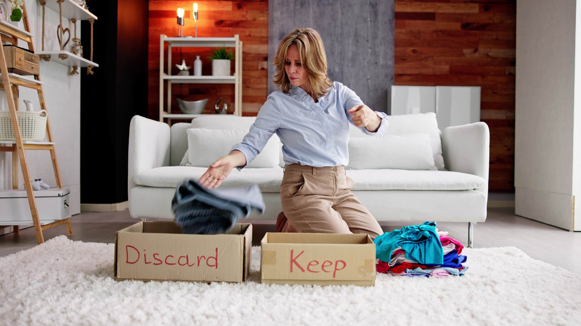 woman who wants to maintain a sense of clarity by getting rid of things that no longer serve her