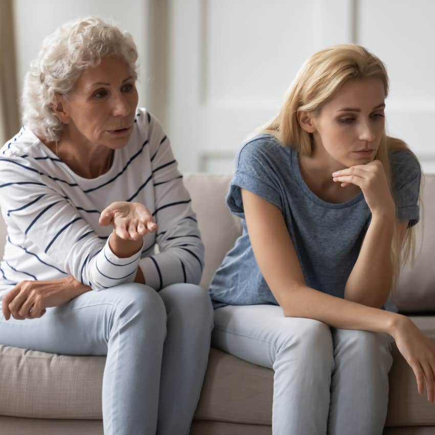 woman who us quietly sabotaging her husband by fighting with in-laws