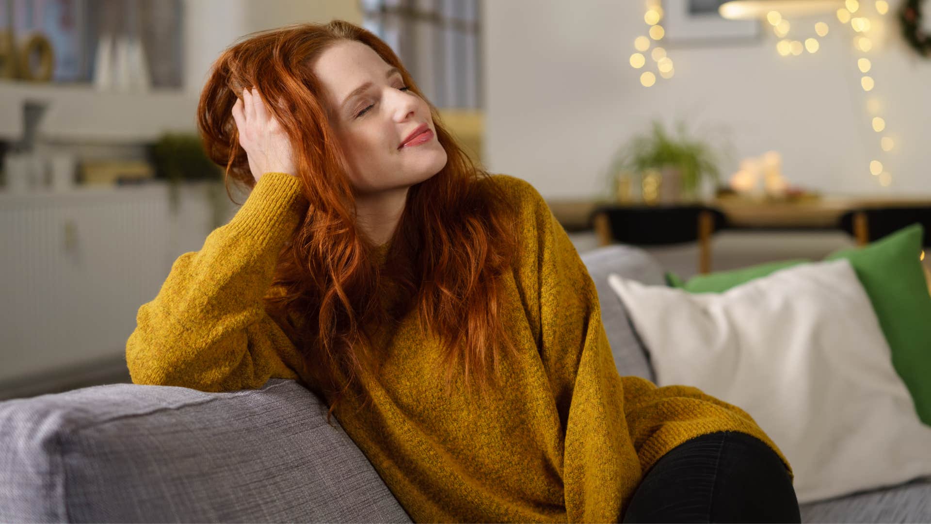happy woman feeling in control of her life