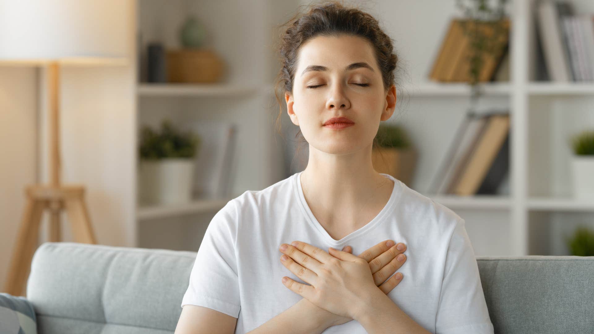 single mom learning to let go meditating
