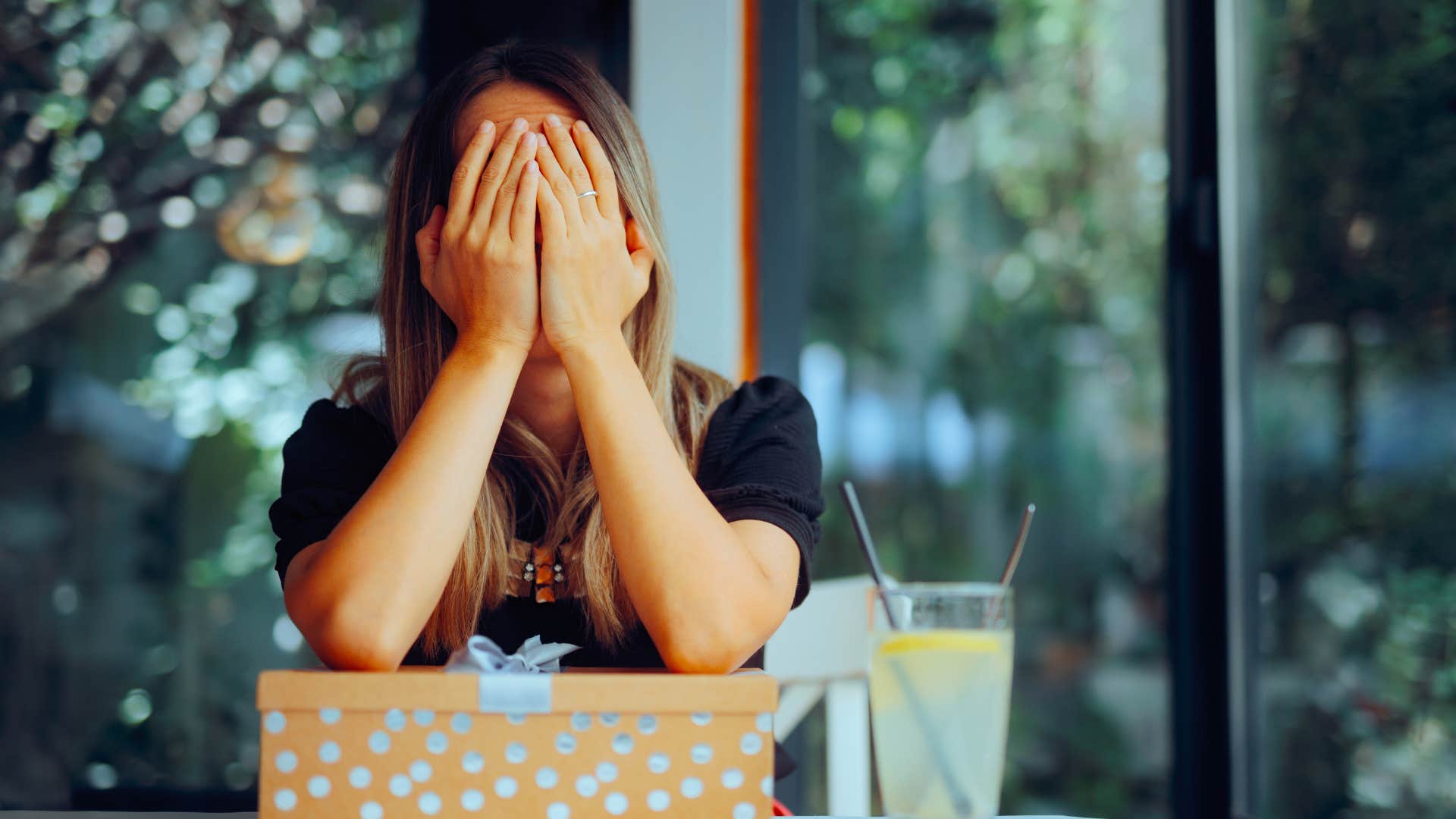 sad single mom spending holiday alone