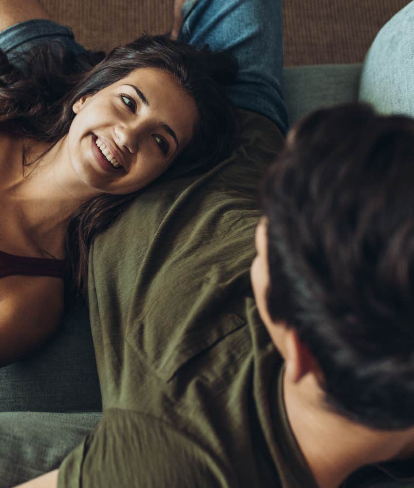 Couple truly in love connect