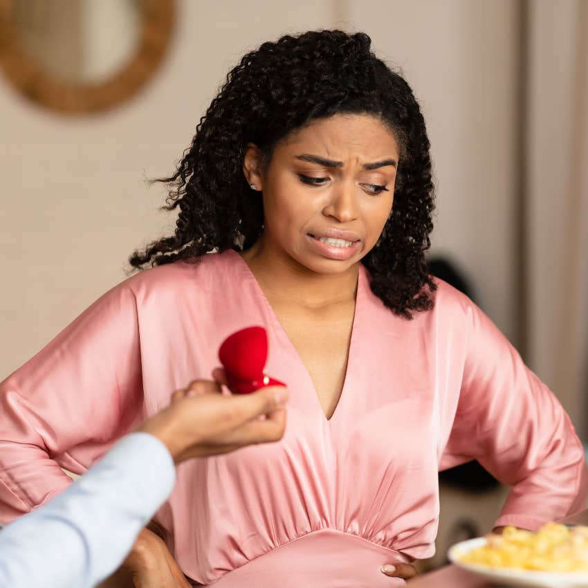 woman unsure about marriage proposal