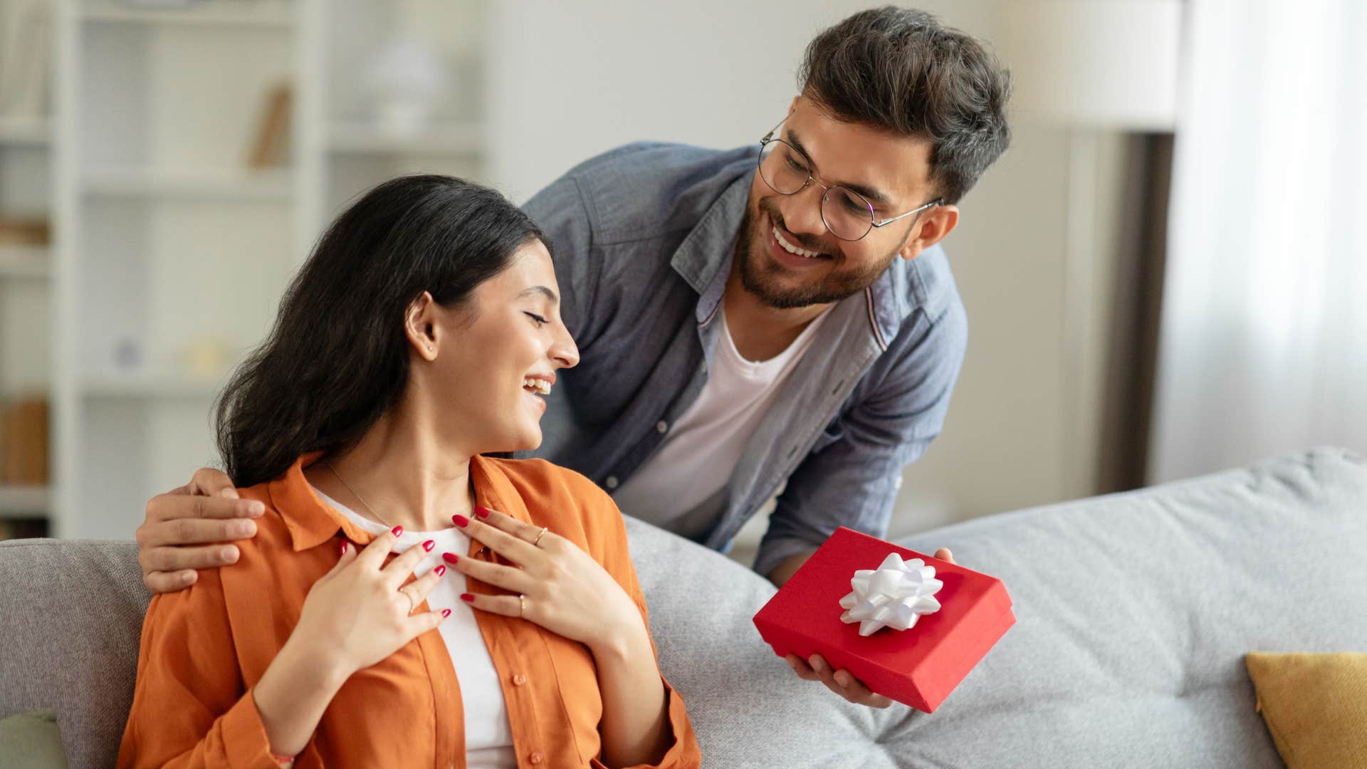 Spouse gives gift to boost happiness