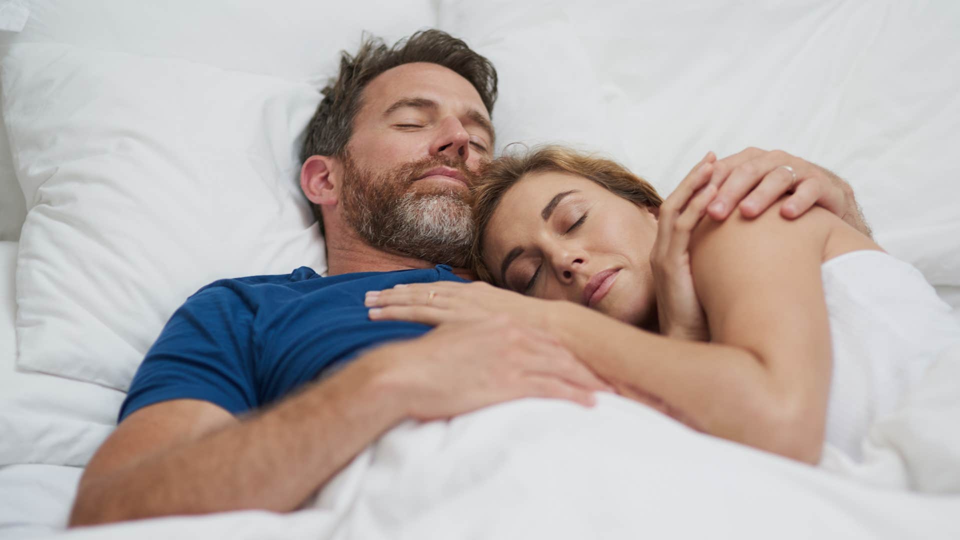 couple laying together because sleepovers are more special and intimate