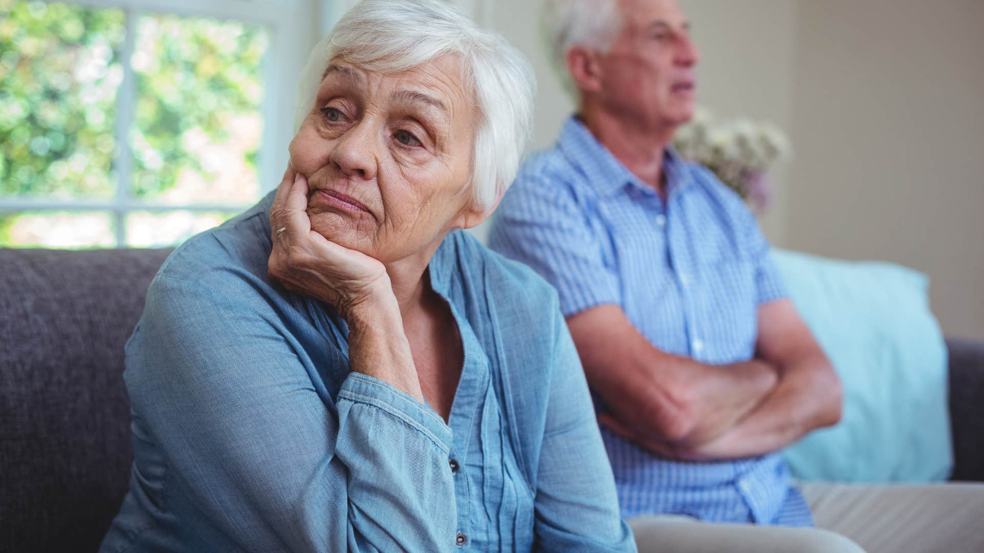 woman turned away from her husband saying are you really going to wear that